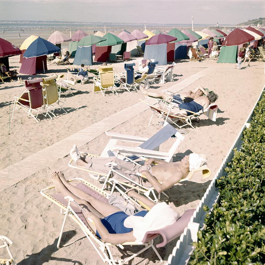 Deauville Beach In 1961 #1 Photograph by Keystone-france
