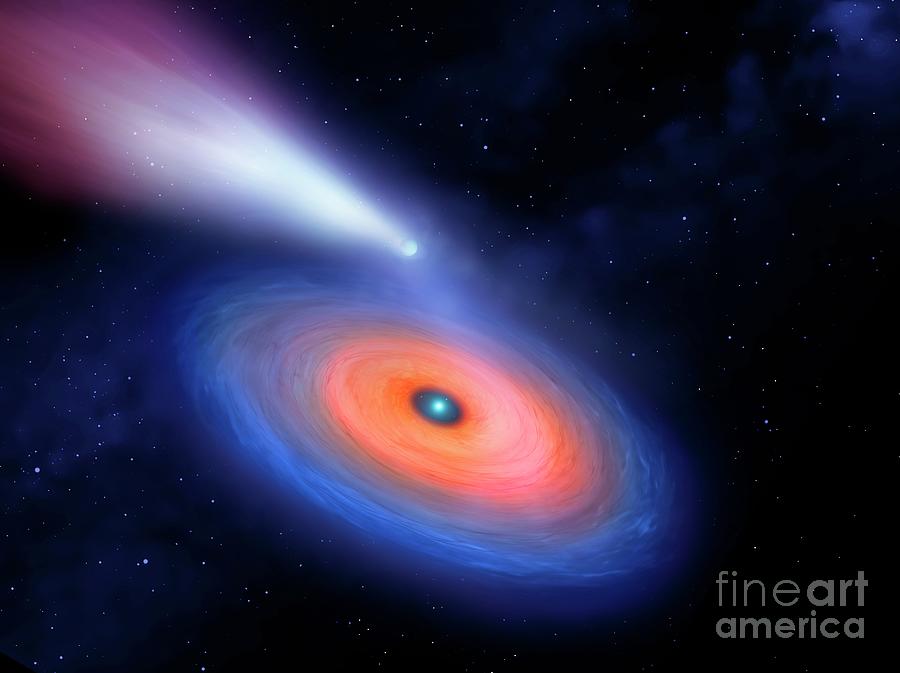 Space Photograph - Debris Ring Around A White Dwarf Star #1 by Mark Garlick/science Photo Library
