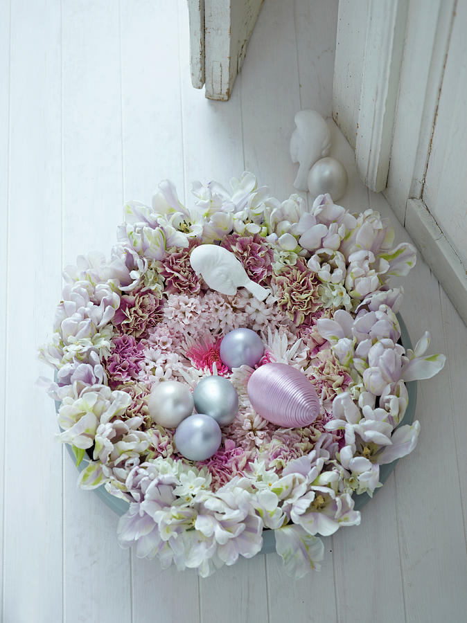 Decorative Easter Arrangement #1 Photograph by Julia Hoersch