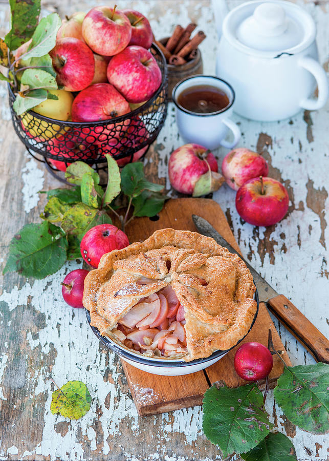 Deep Dish Apple Pie #1 Photograph by Irina Meliukh