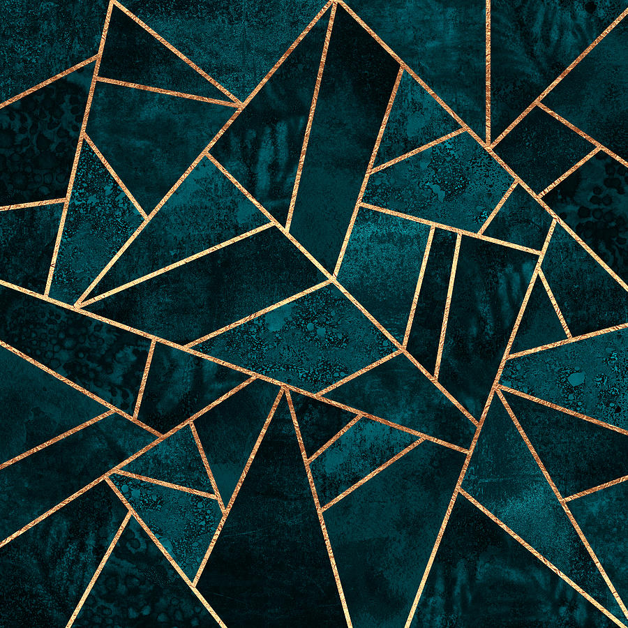 Deep Teal Stone Photograph by Elisabeth Fredriksson - Fine Art America