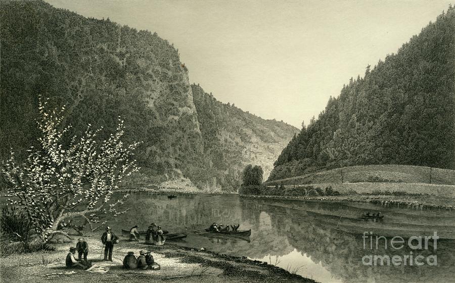 Delaware Water Gap #1 Drawing by Print Collector