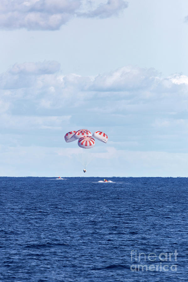 Demo-1 Spacex Iss Mission Return #1 Photograph by Nasa/science Photo Library