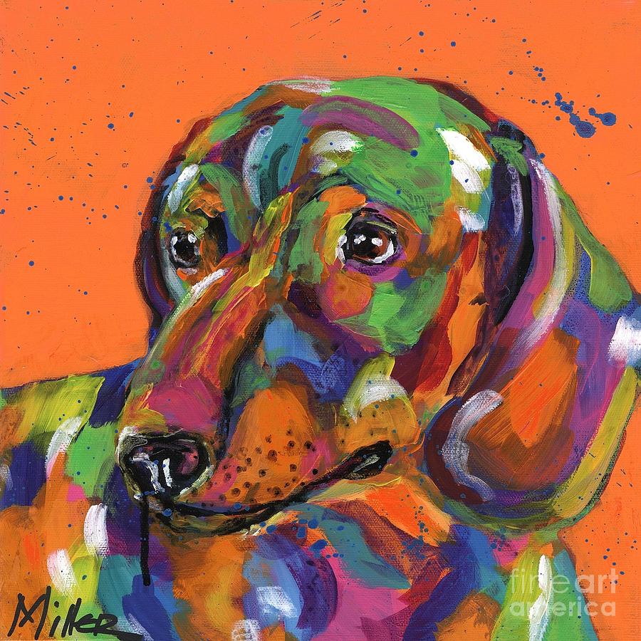 Denny Dachshund Painting by Tracy Miller - Fine Art America