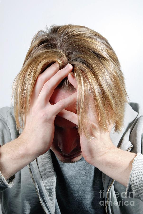 Depressed Man #1 Photograph by Science Photo Library Depressed Man #1 Photograph by Science Photo Library