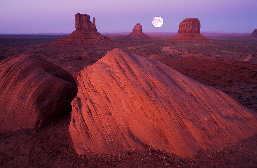 Desert Moonscape #1 Digital Art by Heeb Photos