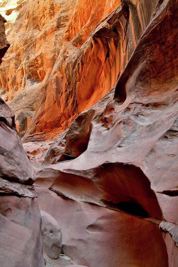 Desert Varnish in Little Wild Horse Canyon #1 Photograph by Ray Mathis