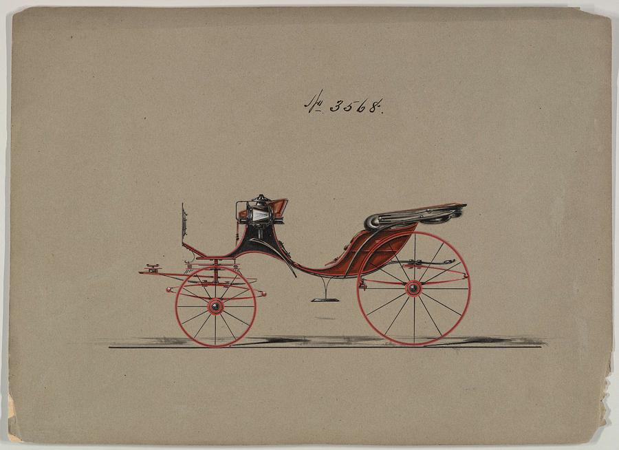 Design for Cabriolet or Victoria, no. 3558  1879 #1 Painting by MotionAge Designs