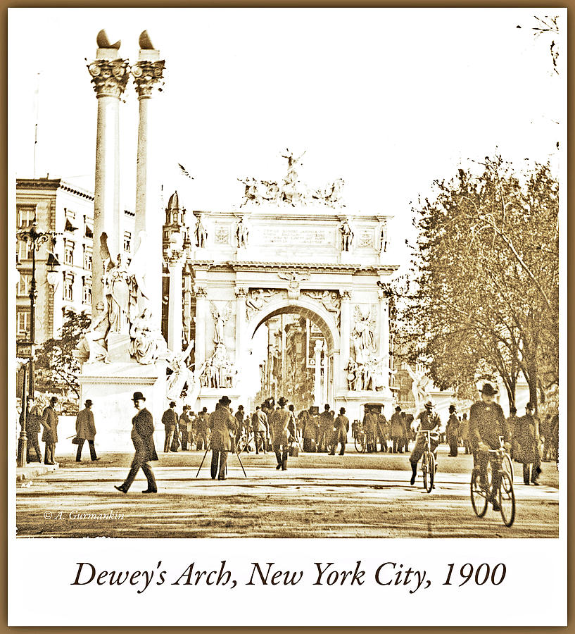 Deweys Arch, New York City, 1900, Vintage Photograph #1 Photograph by A Macarthur Gurmankin