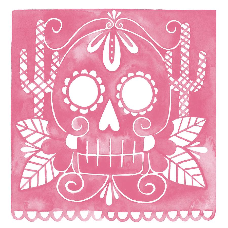Skull Painting - Dia De Fiesta Iv #1 by Grace Popp