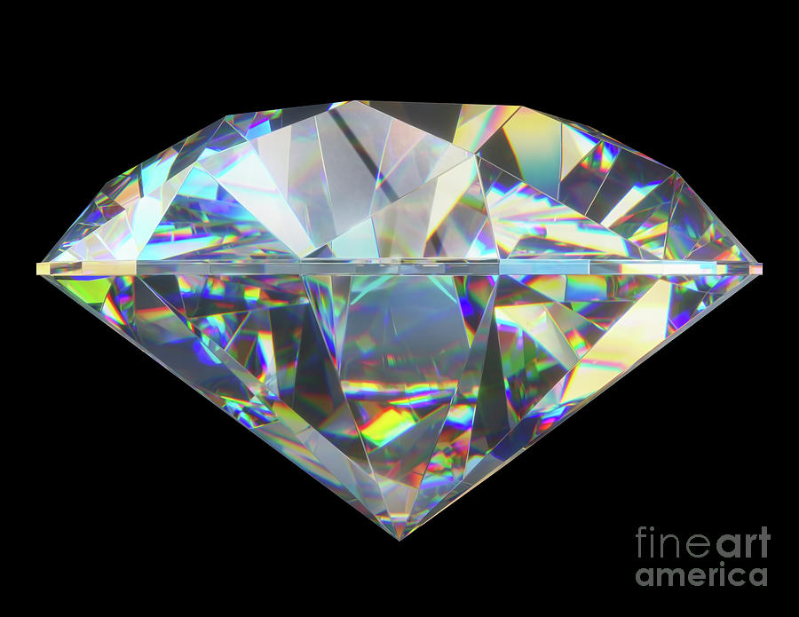 Diamond Gemstone #1 Photograph by Ktsdesign/science Photo Library