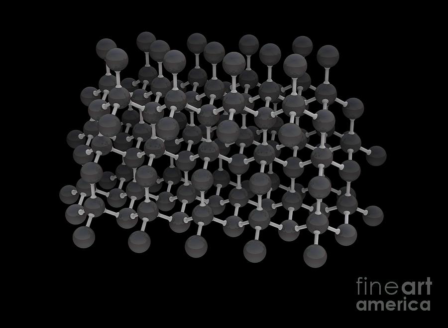 Diamond Molecular Structure #1 Photograph by Mikkel Juul Jensen/science Photo Library