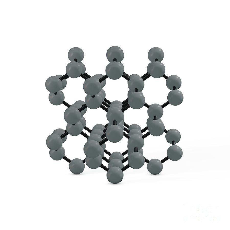 Diamond Molecule #1 Photograph by Adam Brackenbury/science Photo Library