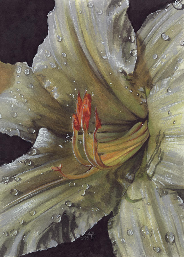 Flower Painting - Diamonds #1 by Barbara Keith