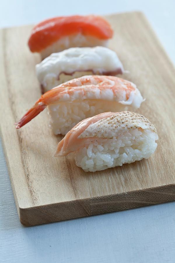 Different Kind Of Nigiri Sushi #1 Photograph by Martina Schindler