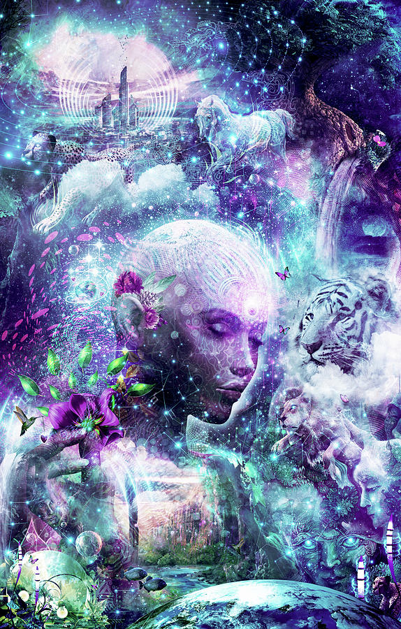 Cameron Gray Mixed Media - Discovering The Cosmic Consciousness by Cameron Gray Cameron Gray Mixed Media - Discovering The Cosmic Consciousness by Cameron Gray