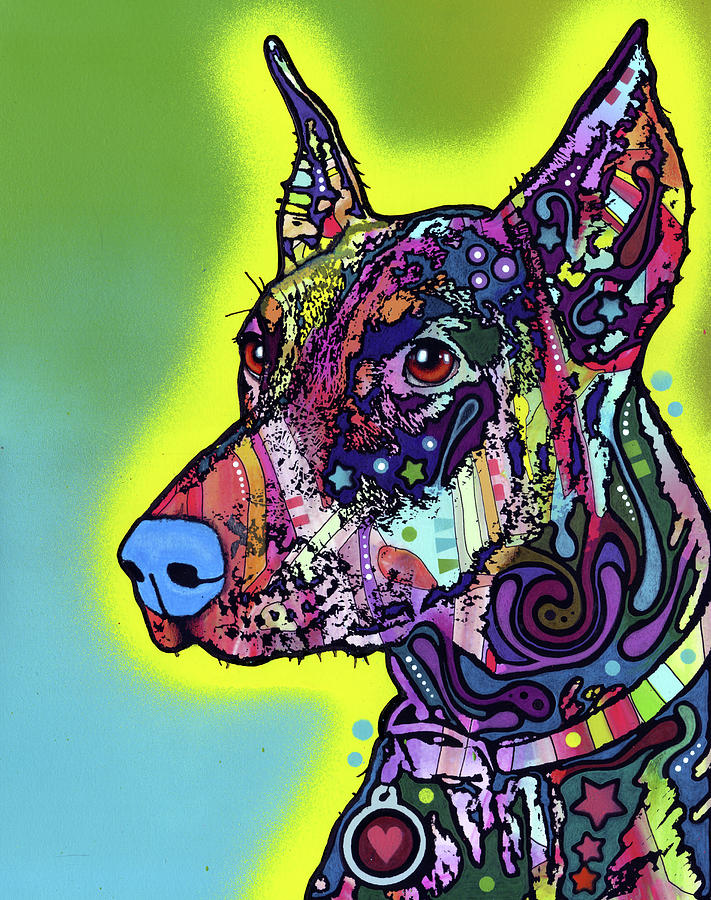 Animal Mixed Media - Doberman #1 by Dean Russo