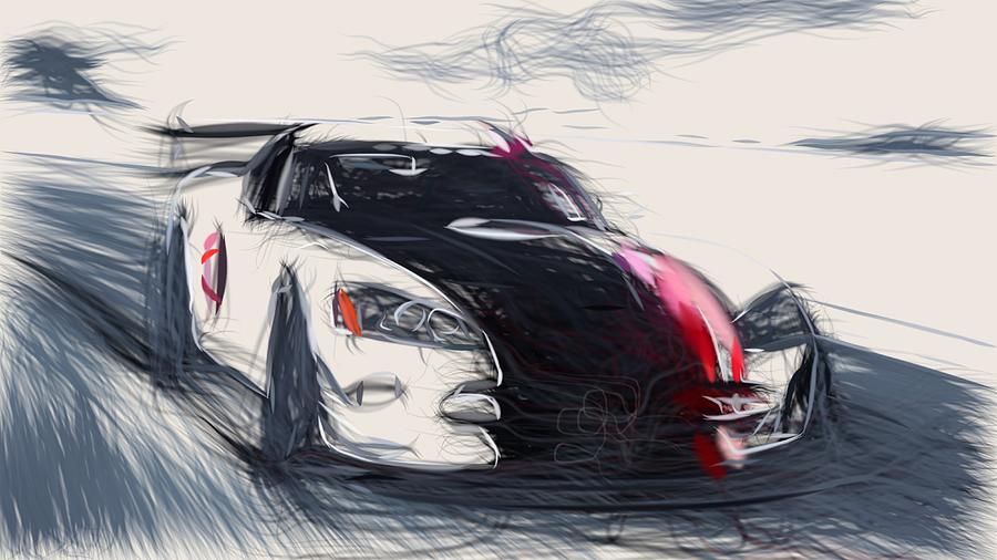 Dodge Viper Srt10 Acr X Draw Digital Art By Carstoon Concept