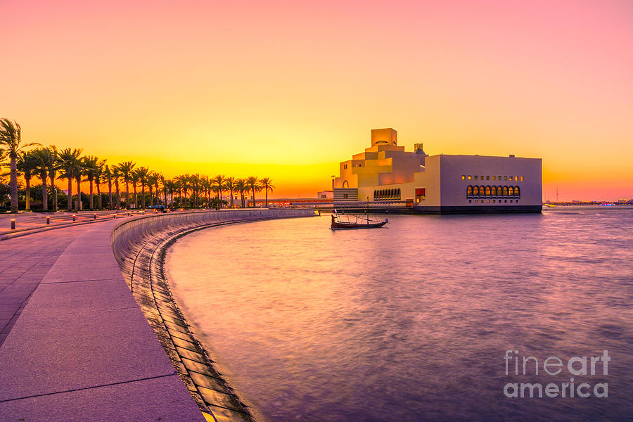 Doha Park at sunset #1 Photograph by Benny Marty