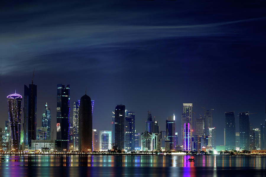 Doha Skyline #1 Photograph by Shahin Olakara Photography