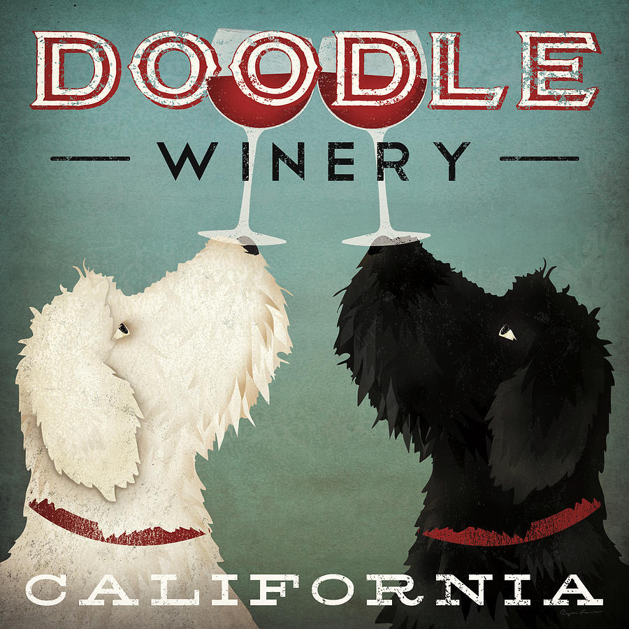 Animal Drawing - Doodle Wine #1 by Ryan Fowler