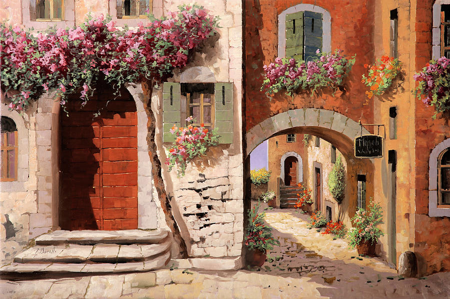 Landscape Painting - Doppia Casa #1 by Guido Borelli