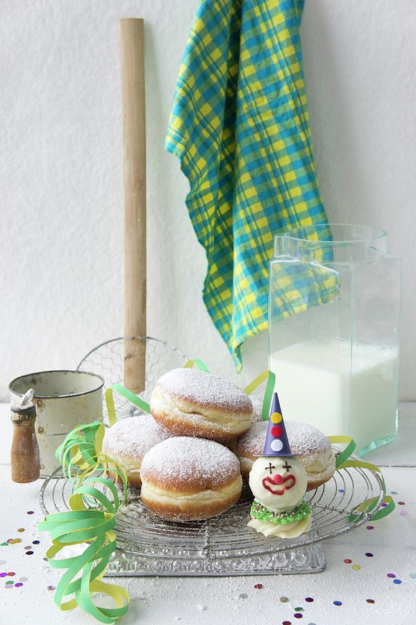 Doughnuts Decorated With Paper Streamers #1 Photograph by Martina Schindler