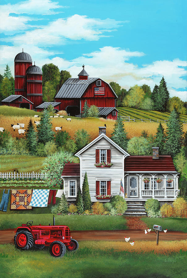 Down On The Farm Painting by Debbi Wetzel - Fine Art America