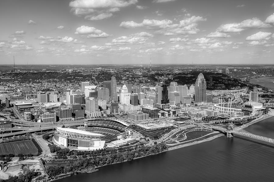 Cincinnati Bengals Photograph - Downtown Cincinnati On The Ohio River #1 by Mountain Dreams