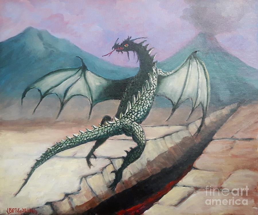 Dragon #1 Painting by Jean Pierre Bergoeing