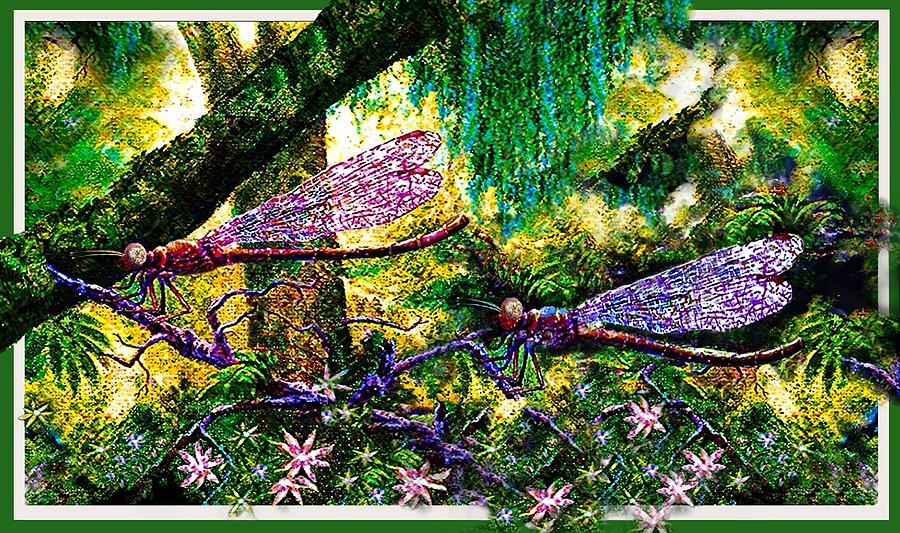 Dragonflies #1 Mixed Media by Hartmut Jager