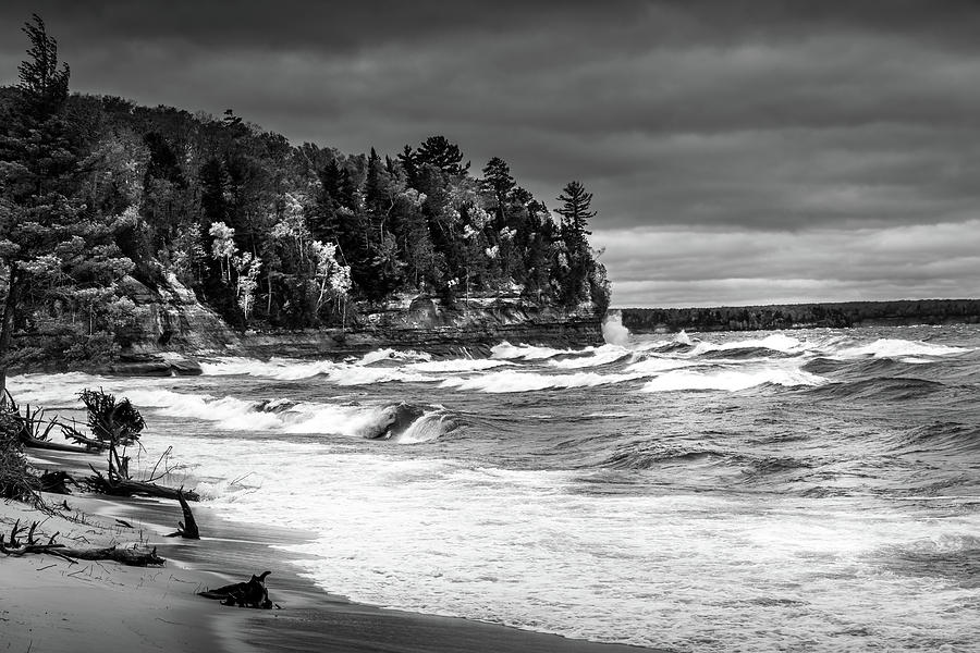 Dramatic Sunset At Pictured Rocks National Lakeshore Photograph
