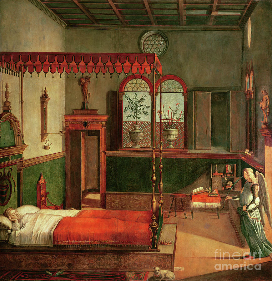 Vittore Carpaccio Painting - Dream Of St.ursula, 1495 by Vittore Carpaccio