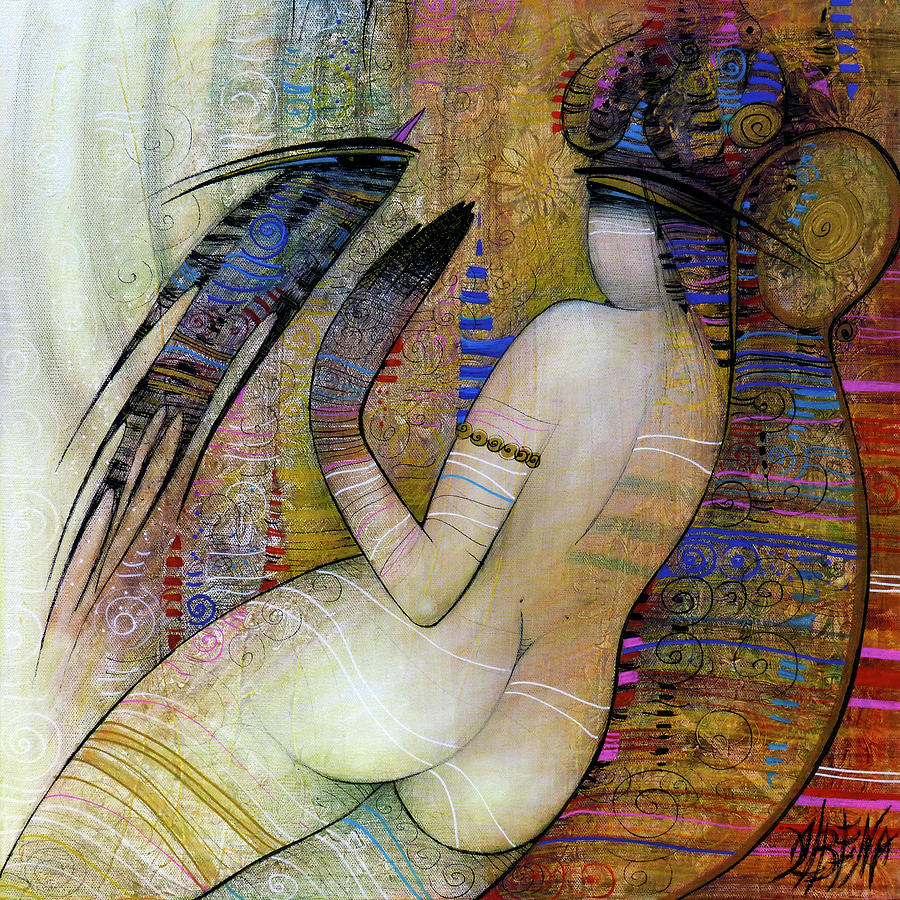 Nude Painting - Dreaming #1 by Albena Vatcheva