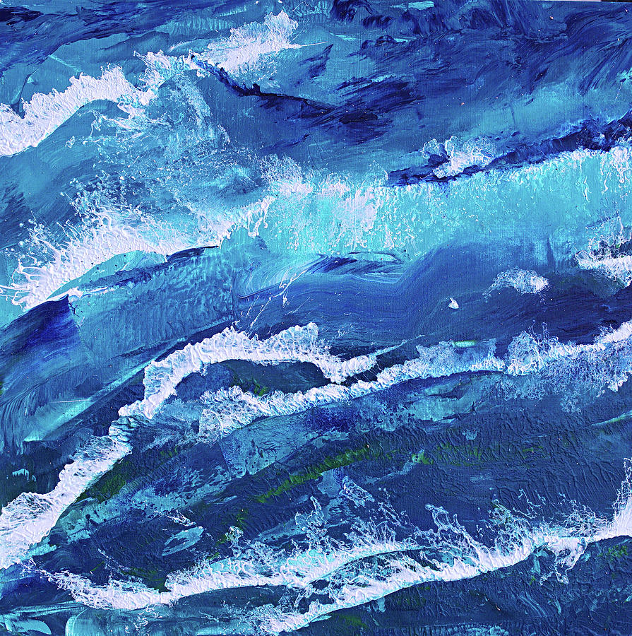 The Waves III  Painting by Mahnoor Shah