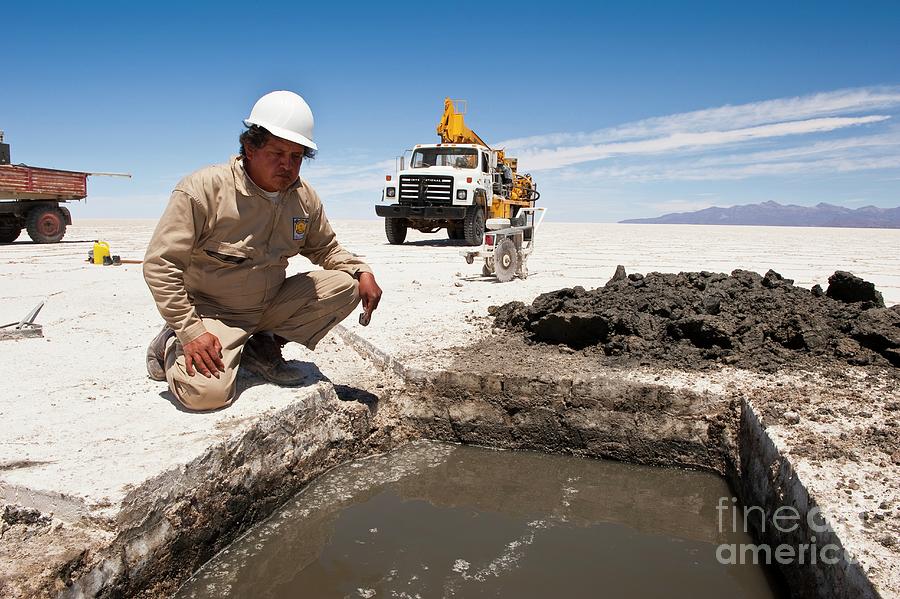 Drilling In A Salt Flat #1 Photograph by Philippe Psaila/science Photo Library