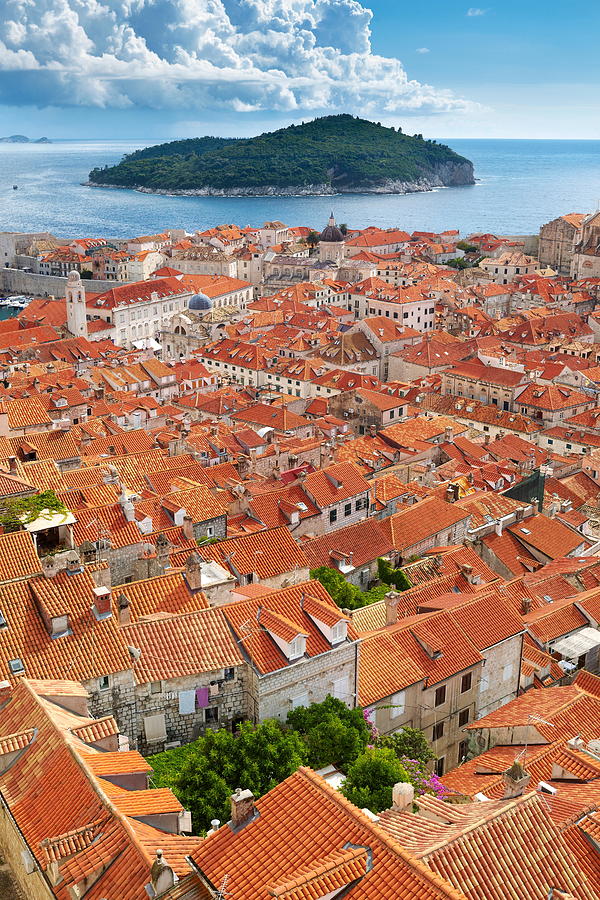City Photograph - Dubrovnik Old Town, Elevated View #1 by Jan Wlodarczyk