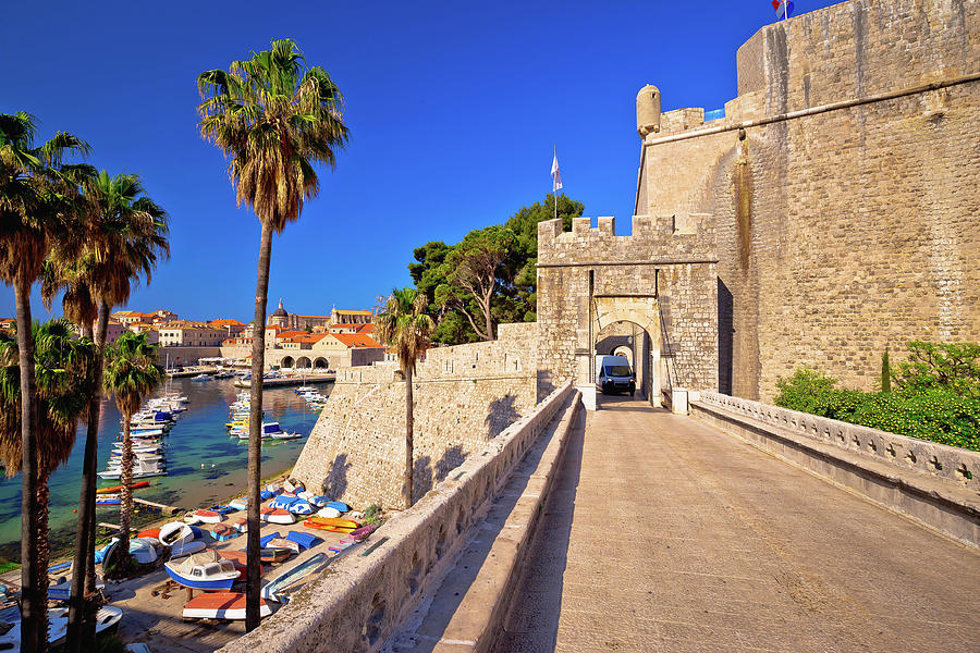 Dubrovnik old town Ploce gate entrance view #1 Photograph by Brch Photography