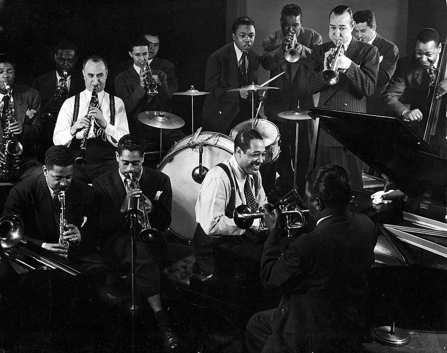 Duke Ellington;Dizzy Gillespie #1 Photograph by Gjon Mili