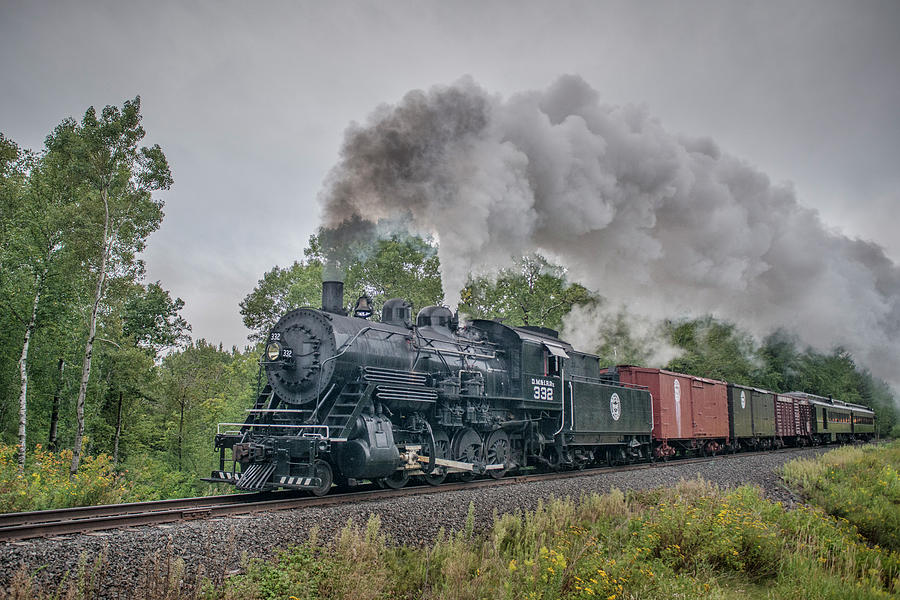 Duluth, Missabe, Iron Range 332 steam locomotive #1 Photograph by Jim Pearson