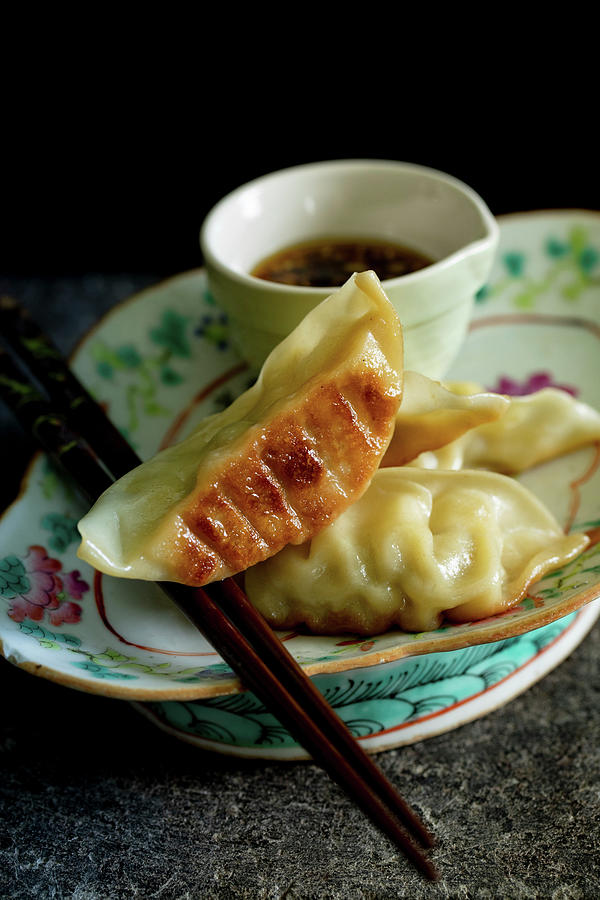 Dumplings With Soy Sauce asia #1 Photograph by Eising Studio