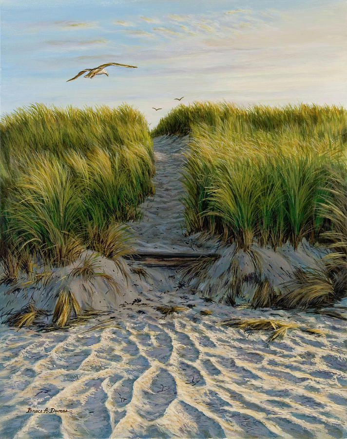 Landscape Painting - Dune Path Gull #1 by Bruce Dumas