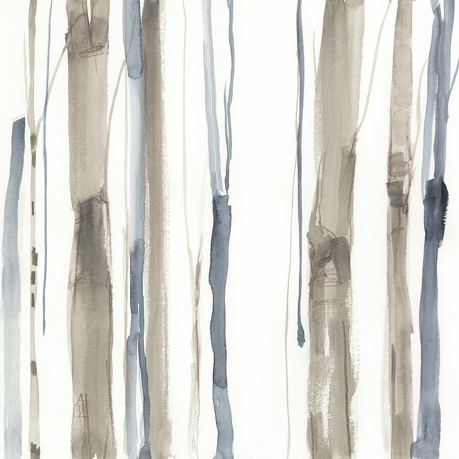 Duo Tone Trees I #1 Painting by Jennifer Goldberger