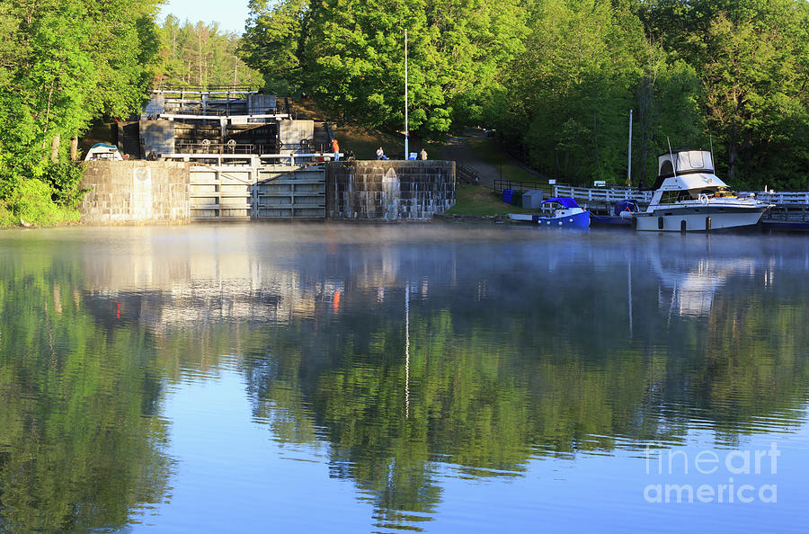 Early morning below the lock flight at Jones Falls Ontario #1 Photograph by Louise Heusinkveld
