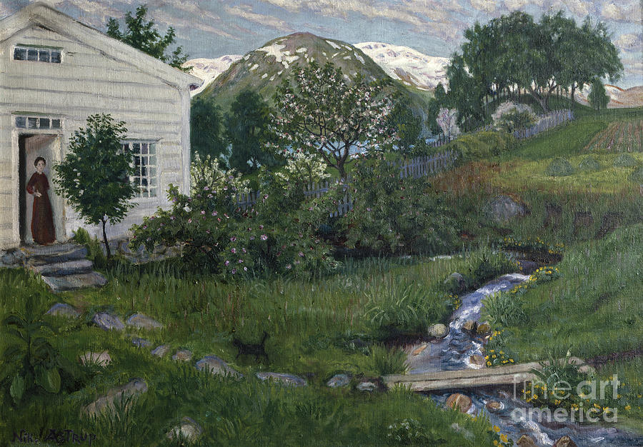 Early Summer In Jolster Painting by Nikolai Astrup