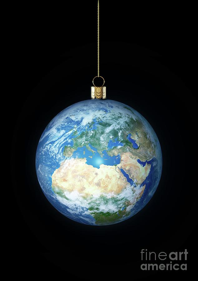 Earth Bauble #1 Photograph by Detlev Van Ravenswaay/science Photo Library