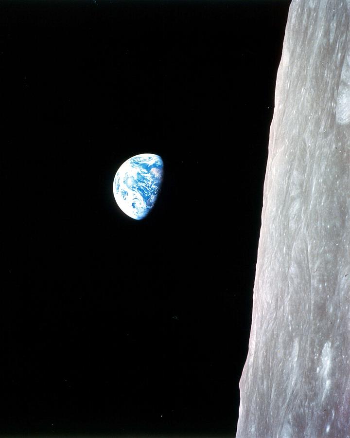 Earthrise - Apollo 8 #1 Painting by Celestial Images
