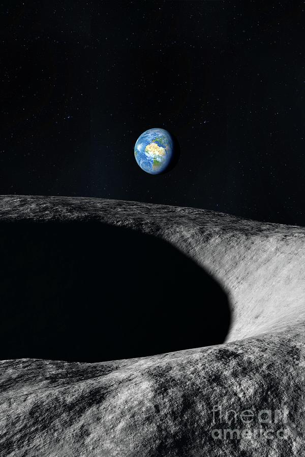 Earthrise Over The Moon #1 Photograph by Detlev Van Ravenswaay/science Photo Library