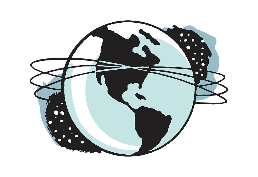 Earth's Western Hemisphere As Seen From Space Drawing By Csa Images 