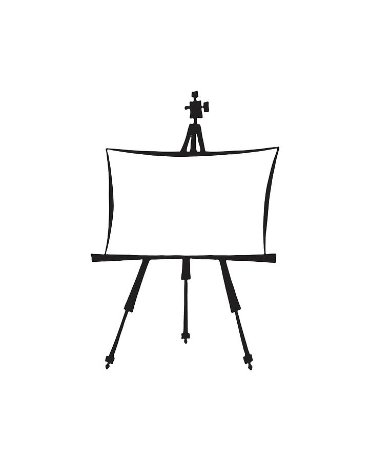 Easel with Blank Paper Drawing by CSA Images - Fine Art America